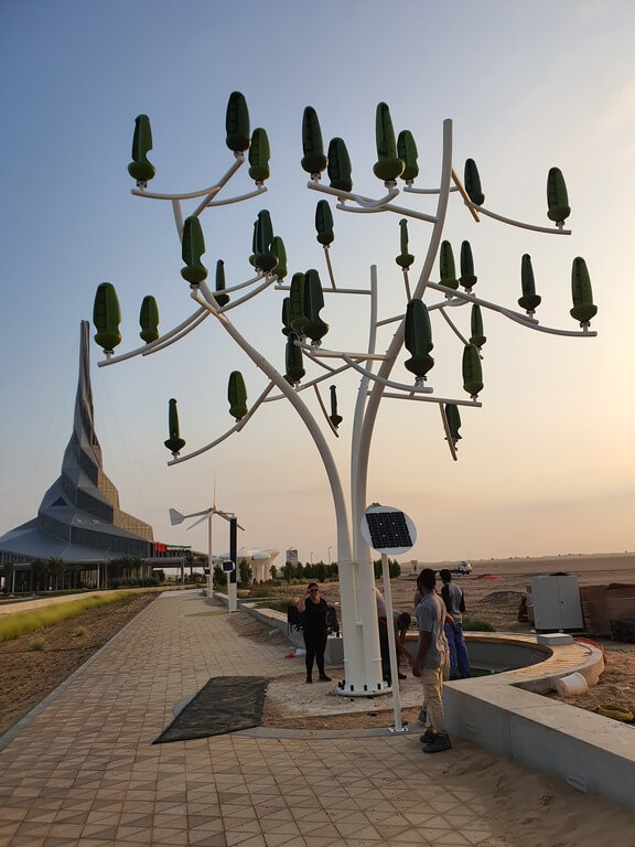 WindTree installation deployed in Dubai in a hot and exposed environment